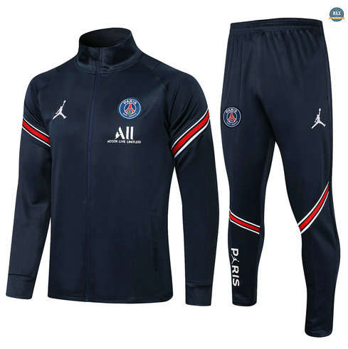 Max Maillot Veste Survetement PSG Jordan 2021/22 Bleu Marine