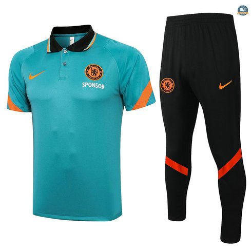 Max Maillots Polo Chelsea + Pantalon 2021/22 Training Vert herbe