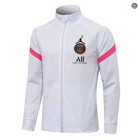 Max Maillots Veste PSG Jordan 2021/22 Blanc