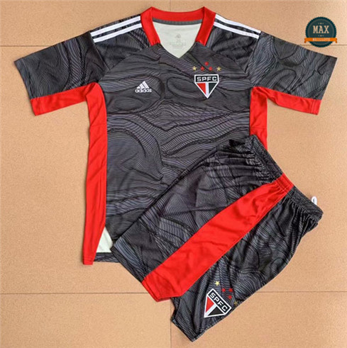 Max Maillots Sao Paulo Enfant Gardien De But Noir 2021/22