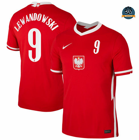 Max Maillots Pologne Exterieur Lewandowski 9 Euro 2020-21