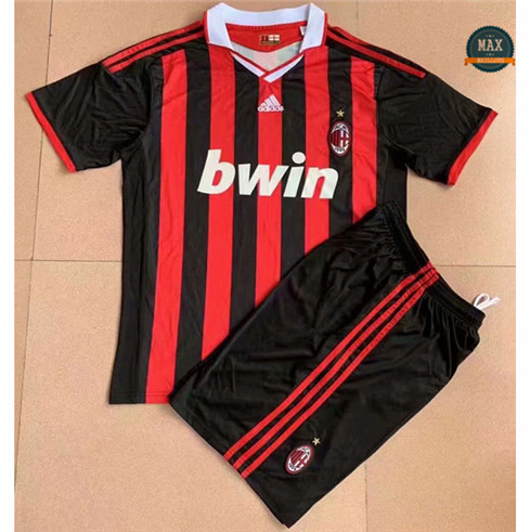 Max Maillot Retro 2009-10 AC Milan Enfant Domicile