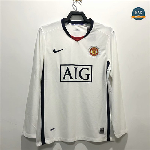 Max Maillot Retro 2009 Manchester United Exterieur Manche Longue