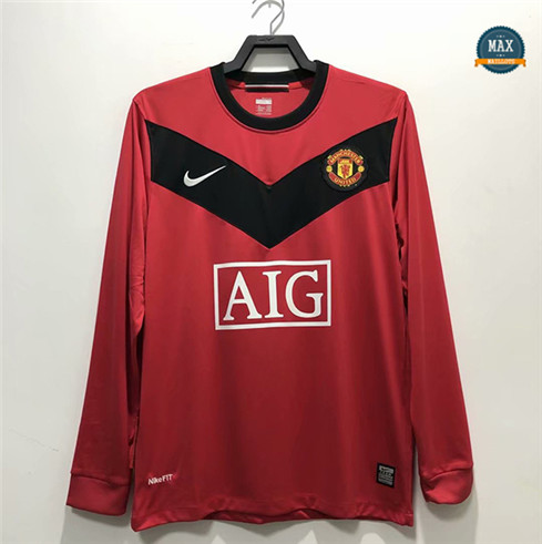 Max Maillot Retro 2010 Manchester United Domicile Manche Longue