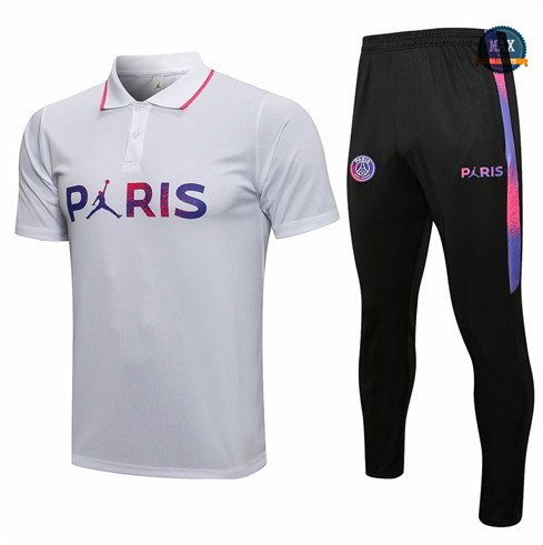 Max Maillots POLO Jordan PSG Paris + Pantalon 2021/22/22 Training Blanc