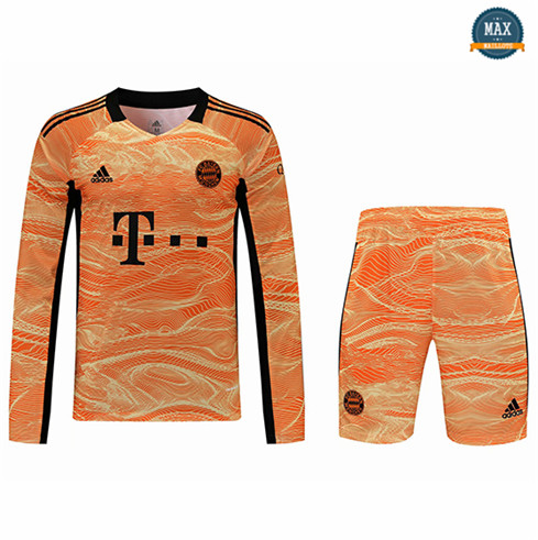 Max Maillots Bayern Munich Gardien de but + Short Manche Longue Orange 2021/22