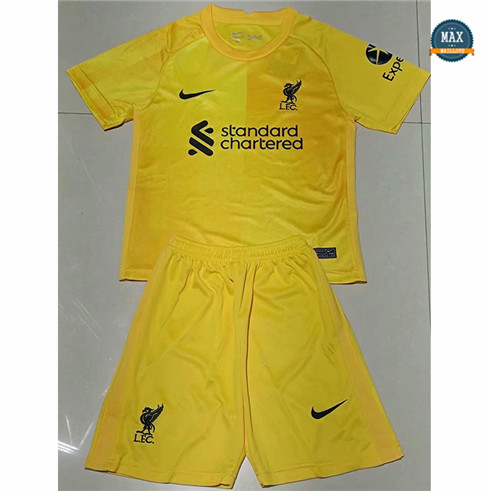 Max Maillots Liverpool Enfant Gardien de but Jaune 2021/22