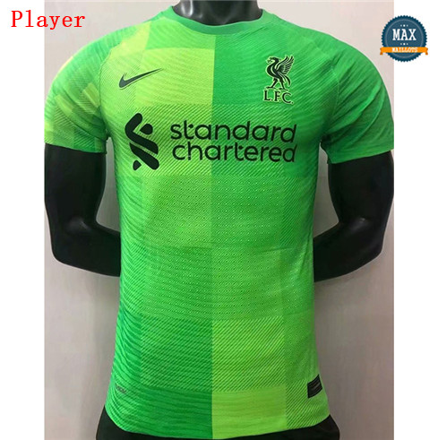 Max Maillots Player Version 2021/22 Liverpool Gardien de but vert