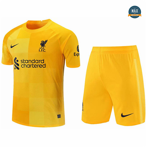 Max Maillot Liverpool Gardien de but + short Jaune 2021/22