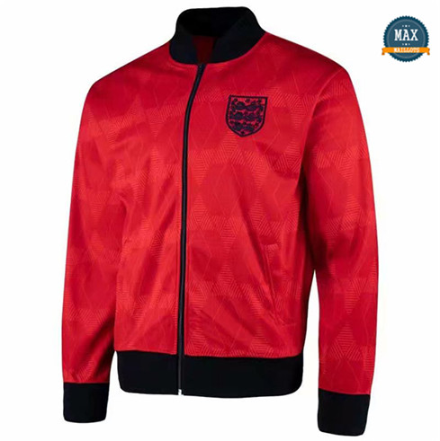 Max Maillot Rétro 1990 Angleterre jacket Rouge