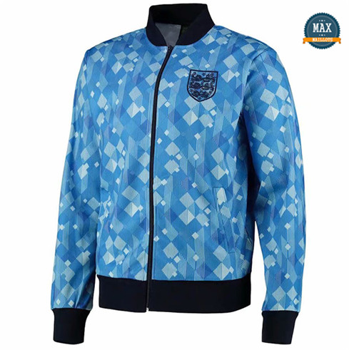 Max Maillots Rétro 1990 Angleterre jacket Bleu