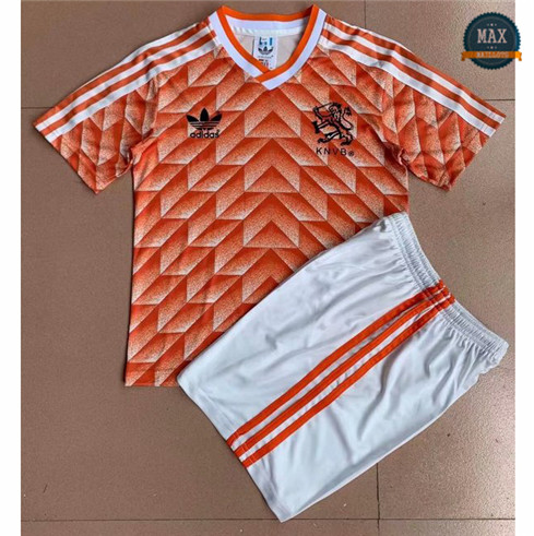 Max Maillot Rétro 1988 Pays-Bas Enfant Domicile