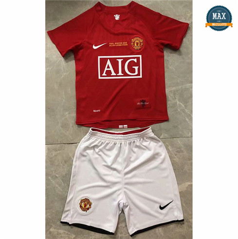 Max Maillots Rétro 2007-08 Manchester United Enfant Domicile