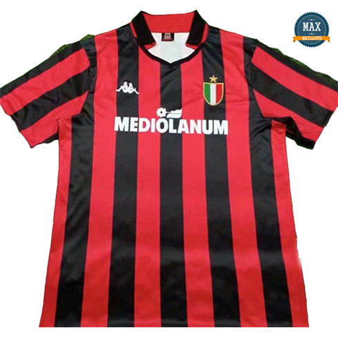 Max Maillot Rétro 1988-89 AC Milan Domicile