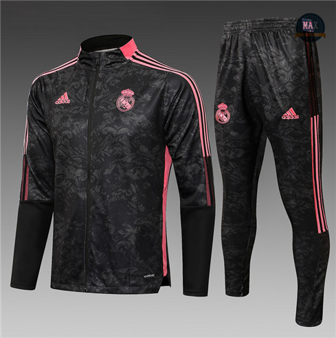 Max Veste Survetement Enfant Real Madrid Noir/Rouge 2021/22