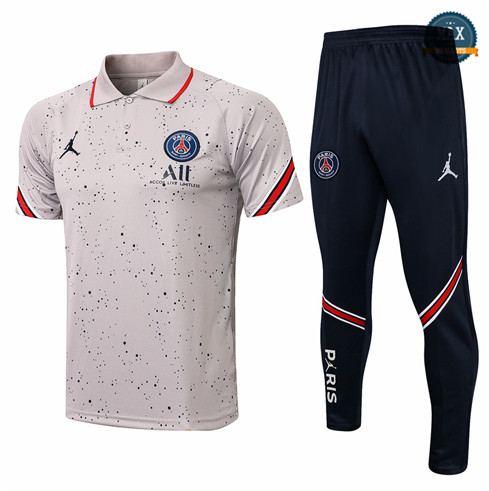 Max Maillot PSG Polo + Pantalon 2021/22 Training Gris Clair