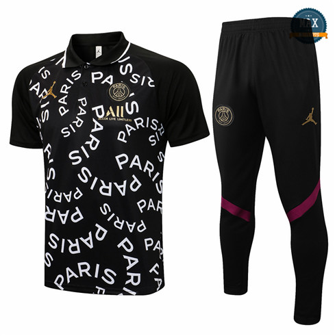 Max Maillot Polo Jordan PSG + Pantalon 2021/22 Training Noir