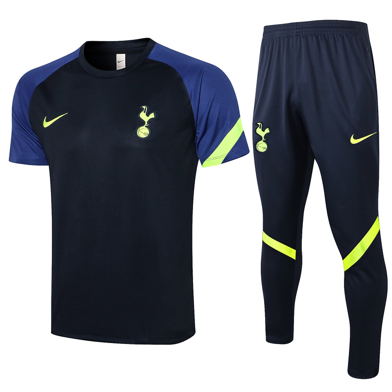 Max Maillots Tottenham Hotspur + Pantalon 2021/22 Training Bleu Marine