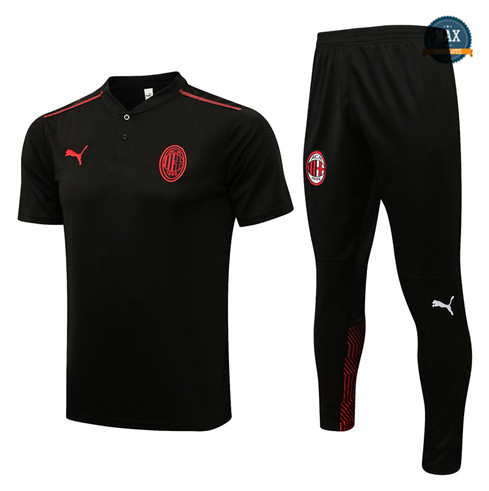 Max Maillots Polo AC Milan + Pantalon 2021/22 Training Noir