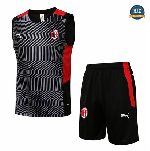 Max Maillots AC Milan Debardeur + Shorts 2021/22 Training Noir
