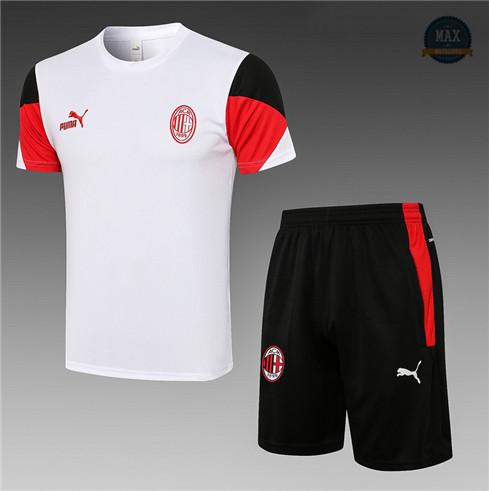 Max Maillots AC Milan + Shorts 2021/22 Training Blanc