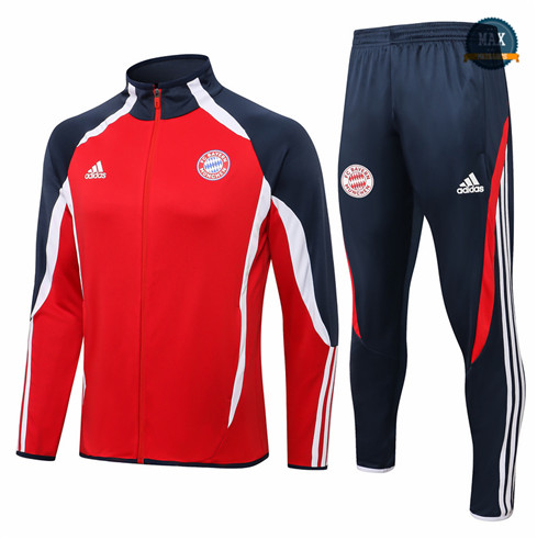 Max Maillots Veste Survetement Bayern Munich 2021/22 Co-brandé Rouge