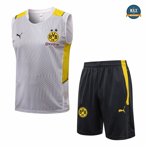 Max Maillots Borussia Dortmund Debardeur + Shorts 2021/22 Training Blanc