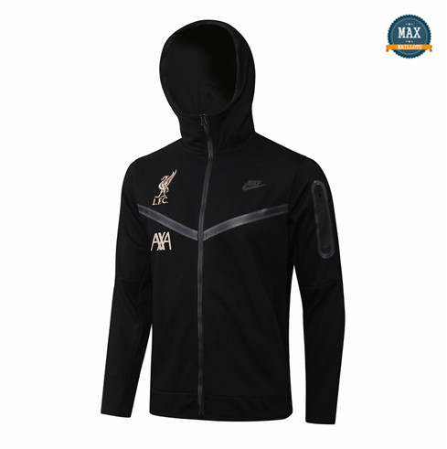 Max Maillots Veste sweat zippé Liverpool 2021/22 Noir