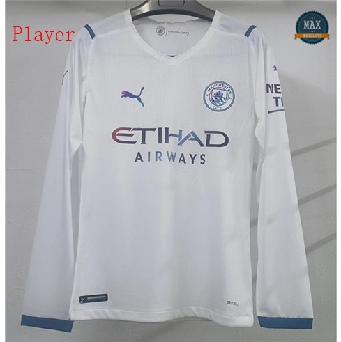 Max Maillots Player Version 2021/22 Manchester City Exterieur Manche Longue