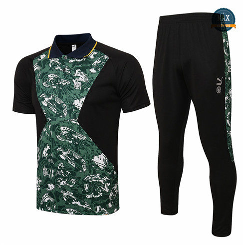 Max Maillots Polo Manchester City + Pantalon 2021/22 Training Noir/Vert