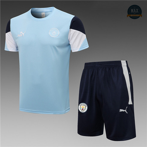 Max Maillots Manchester City + Shorts 2021/22 Training Bleu clair