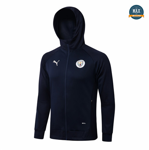 Max Maillots Veste sweat zippé Manchester City 2021/22 Bleu Marine