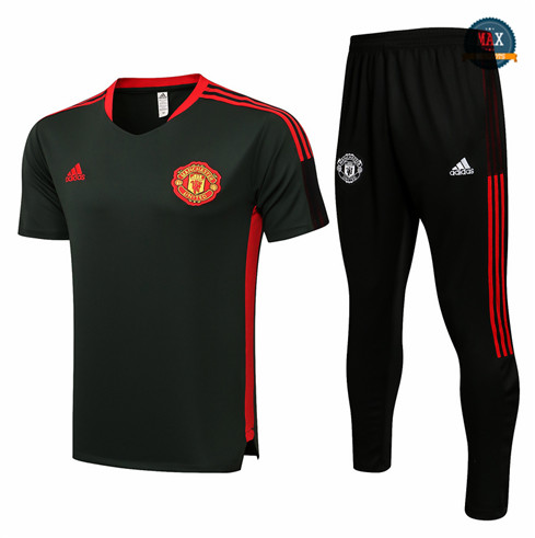 Max Maillots Manchester United + Pantalon 2021/22 Training Vert foncé