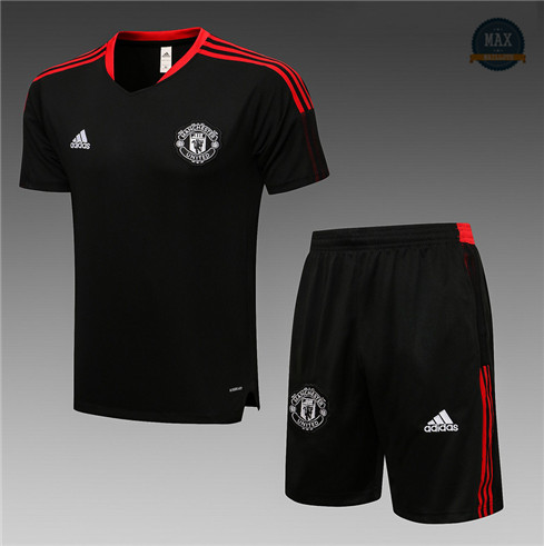 Max Maillots Manchester United + Shorts 2021/22 Training Noir