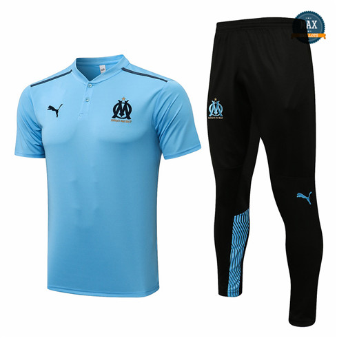 Max Maillots Polo Marseille + Pantalon 2021/22 Training Bleu clair