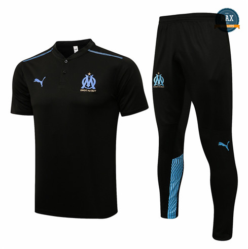 Max Maillots Polo Marseille + Pantalon 2021/22 Training Noir