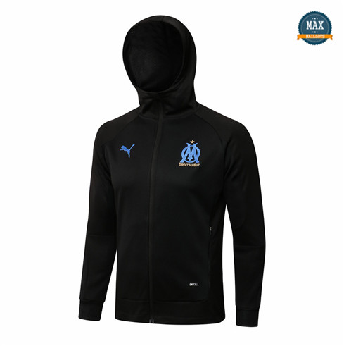 Max Maillots Veste sweat zippé Marseille 2021/22 Noir