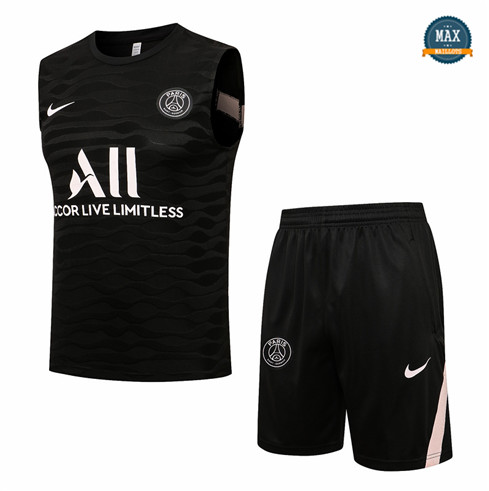 Max Maillots PSG Debardeur + Shorts 2021/22 Training Noir