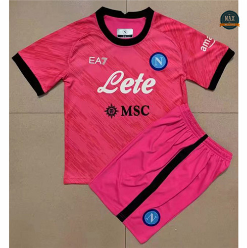 Max Maillot Naples Enfant Gardien de but Rose 2022 2023 pas cher fiable