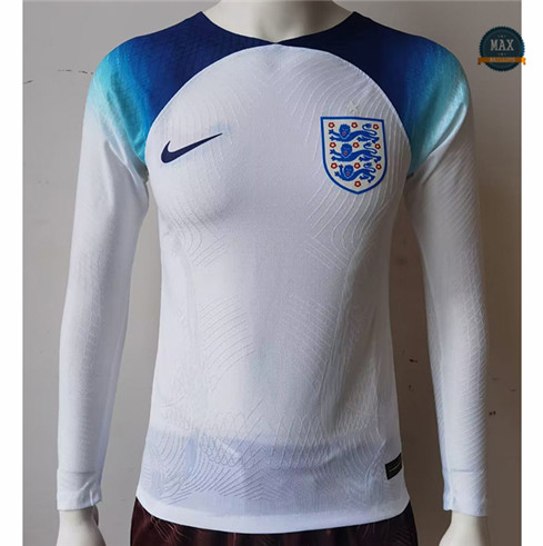 Max Maillot de foot Player Version 2022 2023 Angleterre Domicile Manche Longue fiable max 042