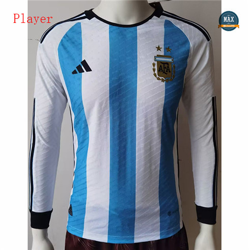 Site fiable Max Maillot Player Version 2022/23 Argentine Domicile Manche Longue pas cher