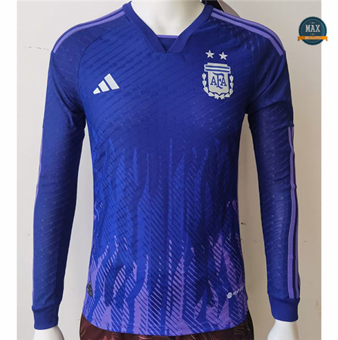 Max Maillot de foot Player Version 2022 2023 Argentine Exterieur Manche Longue fiable max 043