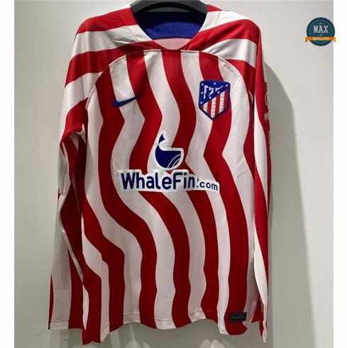 Max Maillot de foot Atletico Madrid Domicile Manche Longue 2022 2023 fiable max 010 MAXMAILLOTS