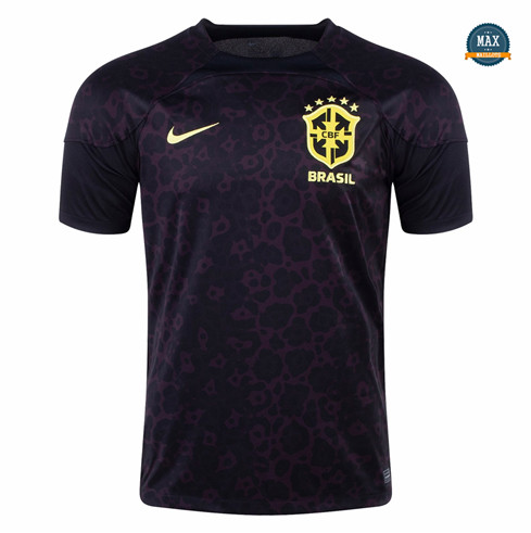 Site fiable Max Maillot Brésil Gardien de but Noir 2022/23 pas cher