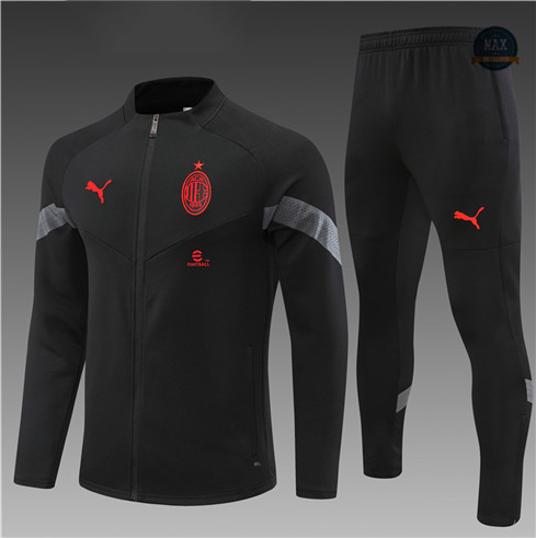 Max Maillot Veste Survetement foot Enfant AC Milan Noir 2022 fiable max 407