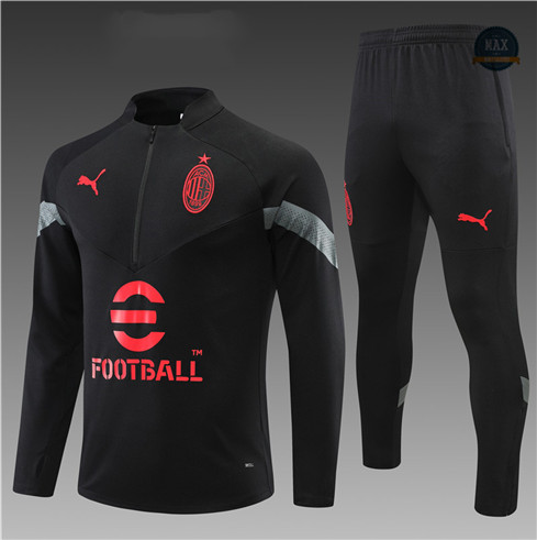 Max Maillot Survetement foot Enfant AC Milan Noir 2022 fiable max 410