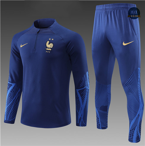 Max Maillot Survetement foot Enfant France Bleu 2022 fiable max 361