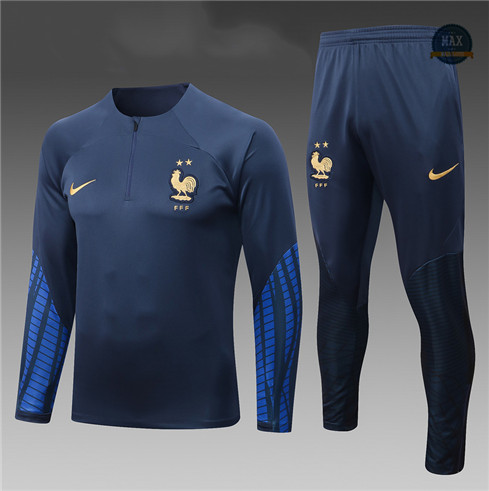 Max Maillot Survetement foot Enfant France Bleu 2022 fiable max 366