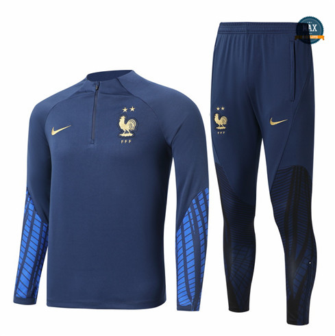 Max Maillot Survetement foot Enfant France Bleu 2022 fiable max 368