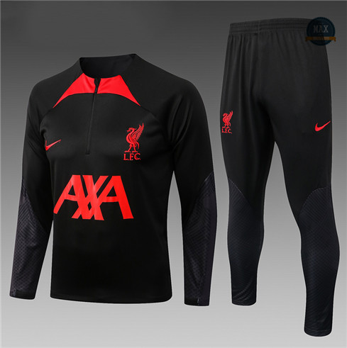 Max Maillot Survetement foot Enfant Liverpool Noir 2022 fiable max 386